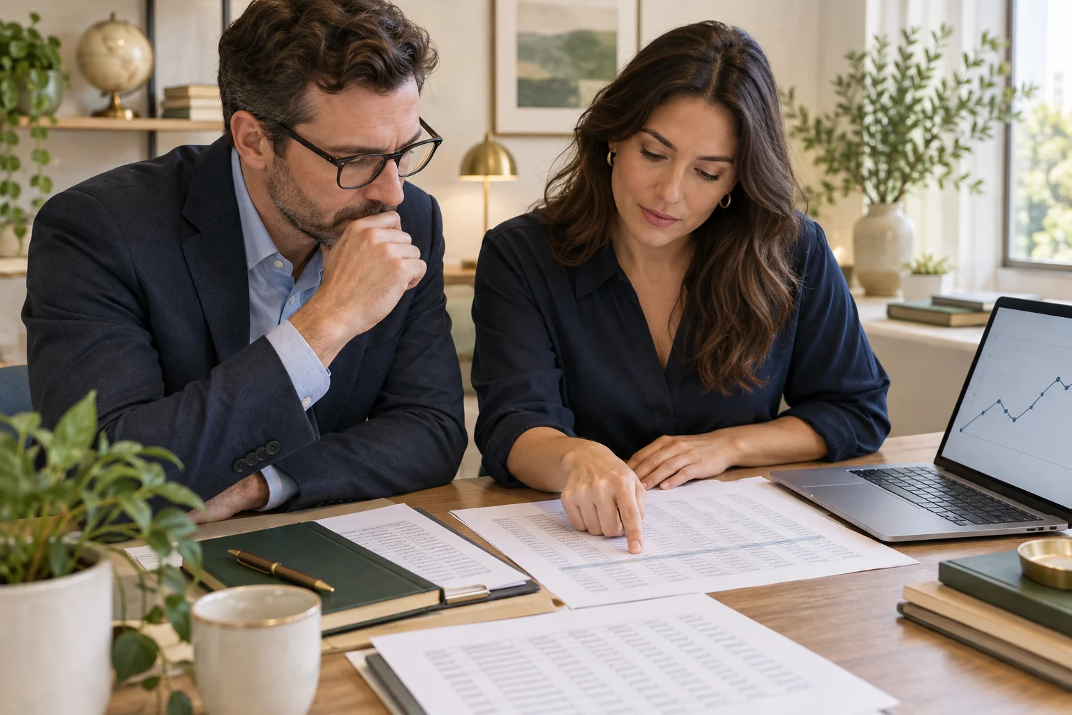 Analysts checking historical records before interpreting an unusual point.