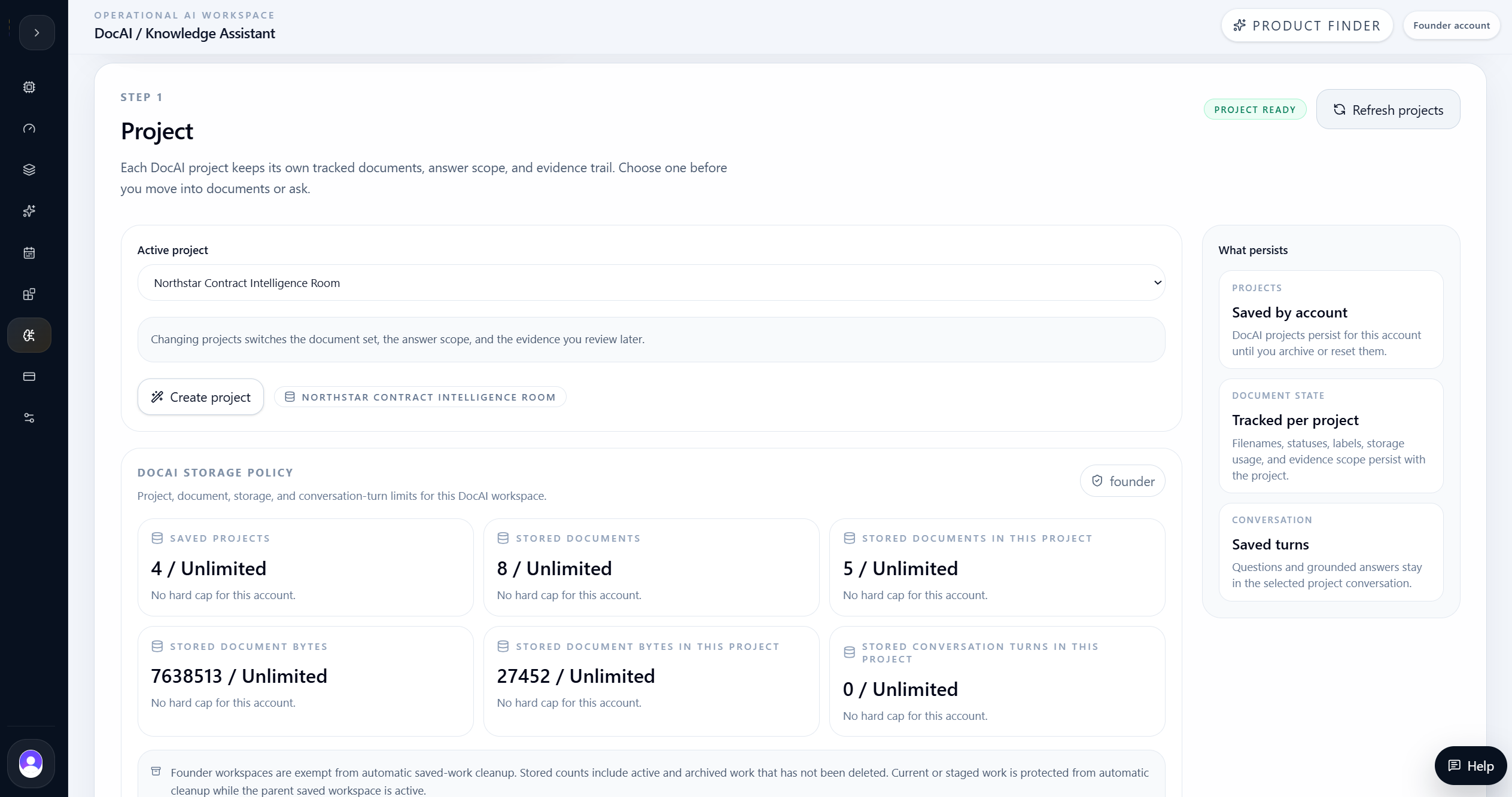 DocAI project setup for the Northstar Contract Intelligence Room.